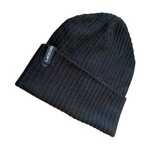 Vintage Scion Car Y2k Hat Cap One Size Beanie Ribbed Knit Fall Black Mens Unisex